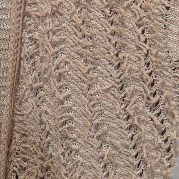 EUC Ann Taylor Loft S Chunky Sparkle Knit Fringed Cardigan - Picture 3 of 4